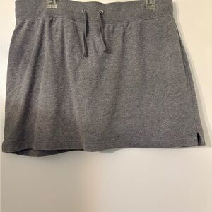 Skort Gray Size L Cotton Drawstring Waist SB Active